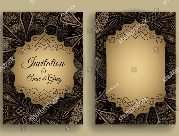 10 Brown Invitation Templates PSD AI