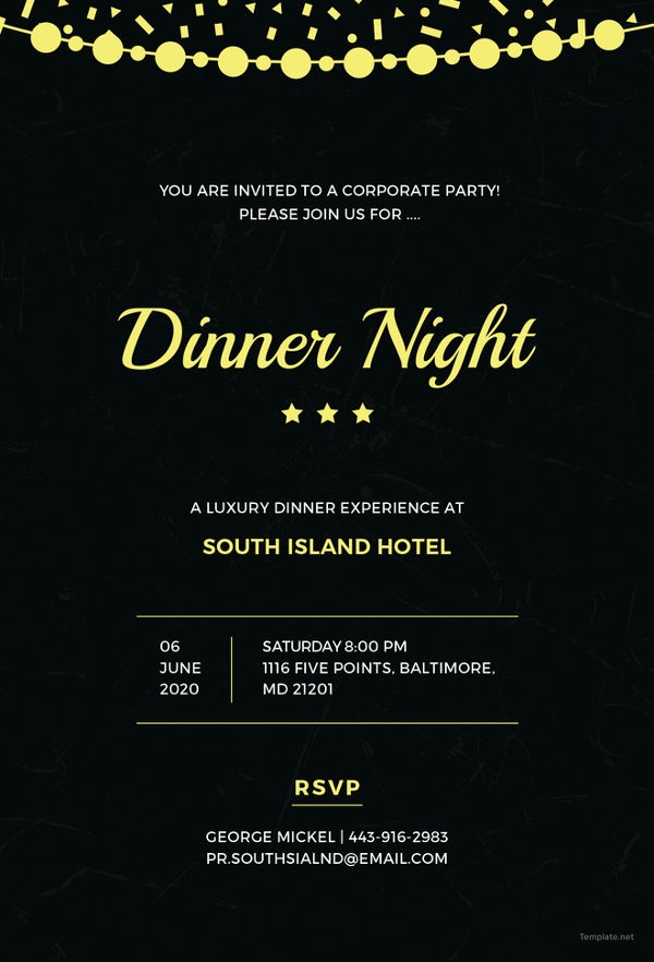 business invitation templates email