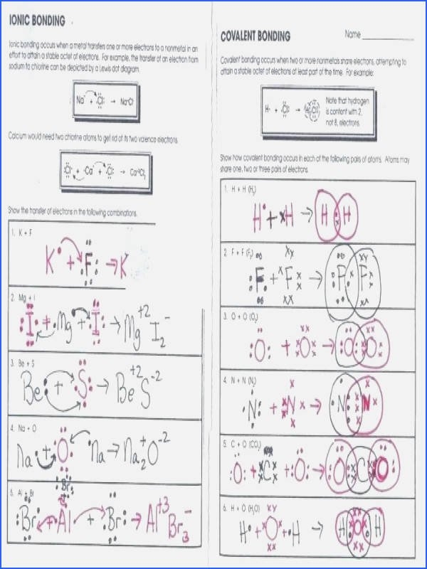 50 Ionic And Covalent Bonds Worksheet Chessmuseum Template Library