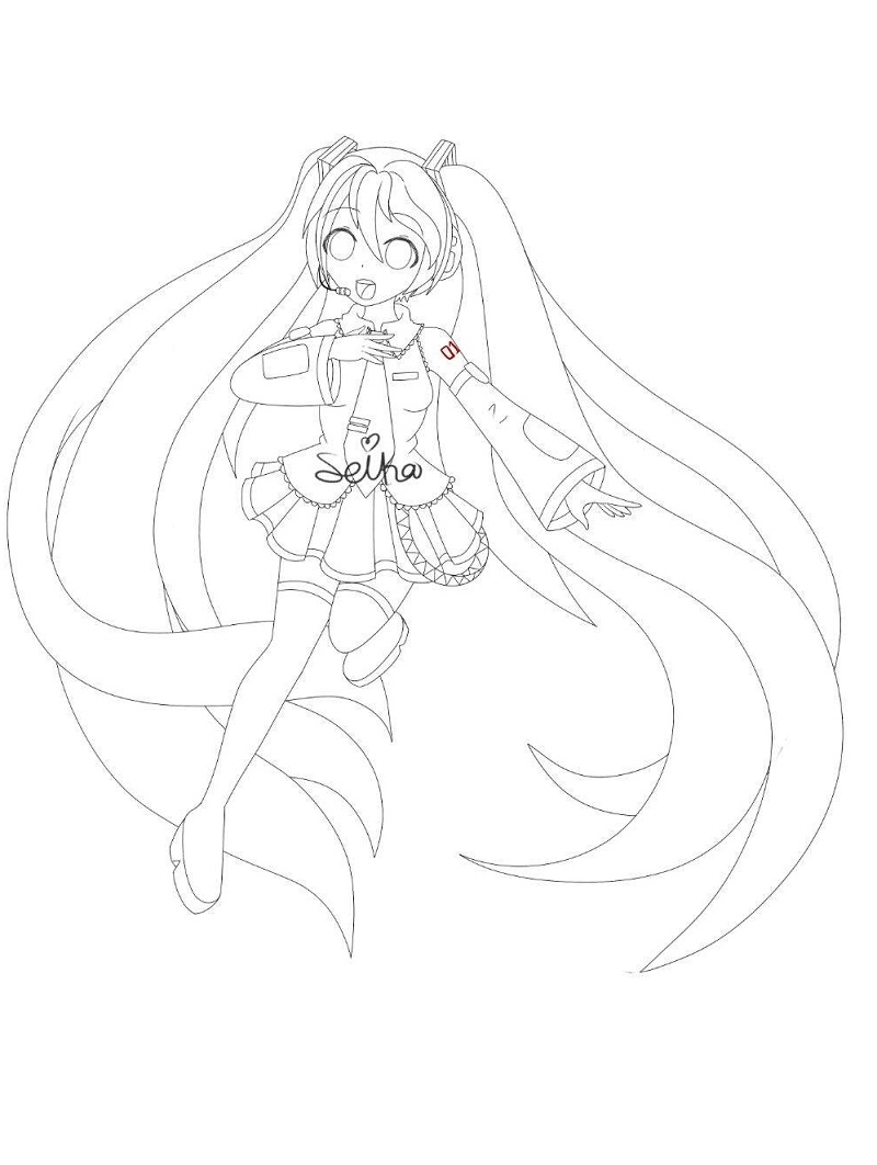 Miku Coloring Pages