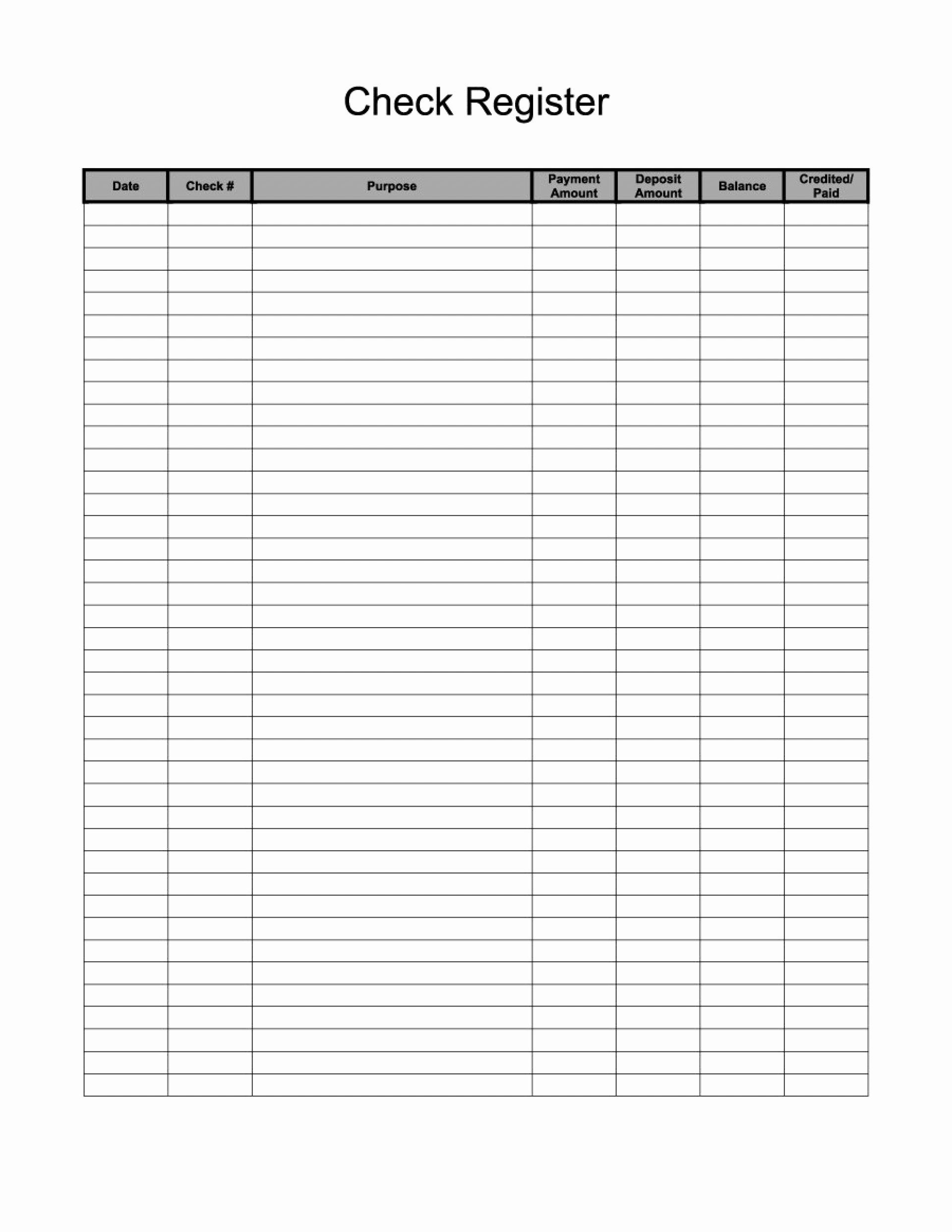 Free Printable Checkbook Register Template Joabond