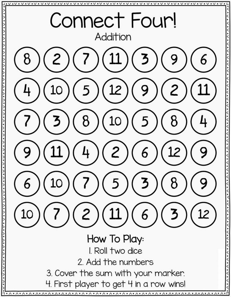 printable math games for kids
