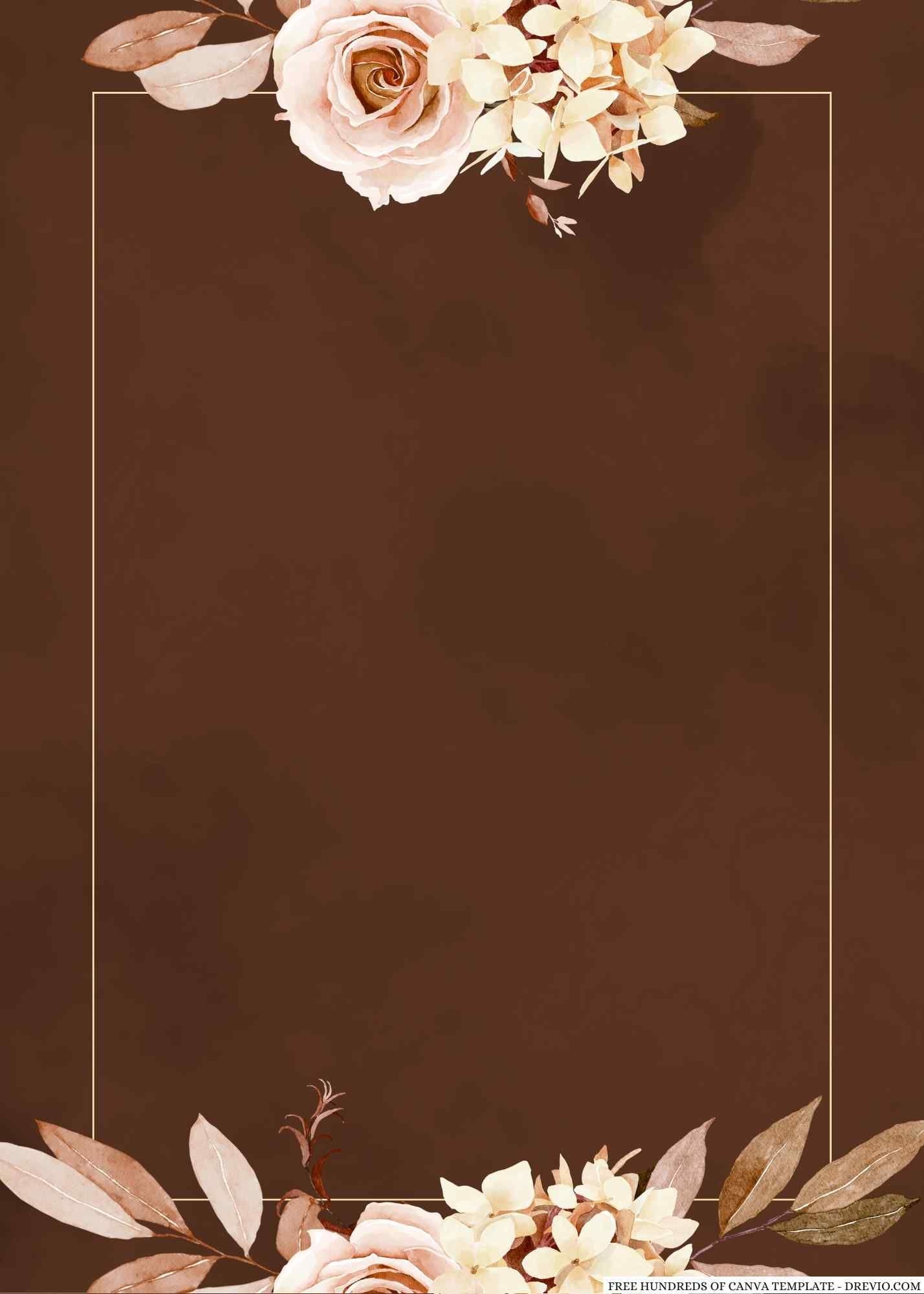 brown invitation template