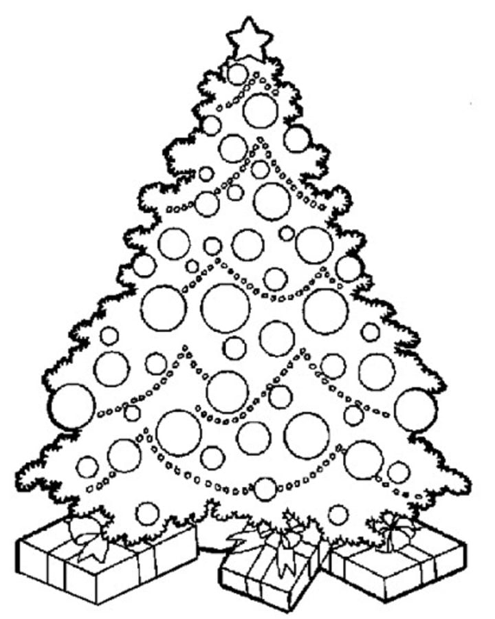 free printable coloring pages christmas trees