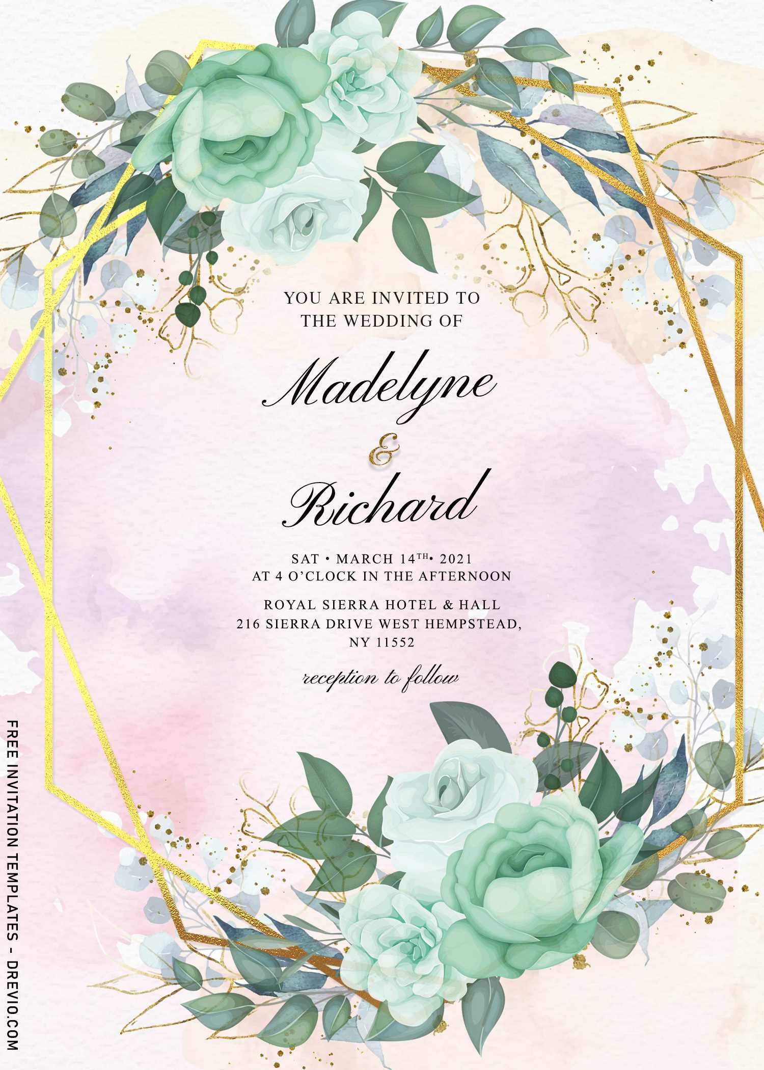 boho wedding invitations templates