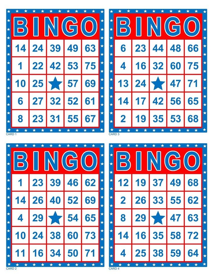 1000 Patriotic Bingo Cards Pdf Download 1 2 And 4 Per Page Instant