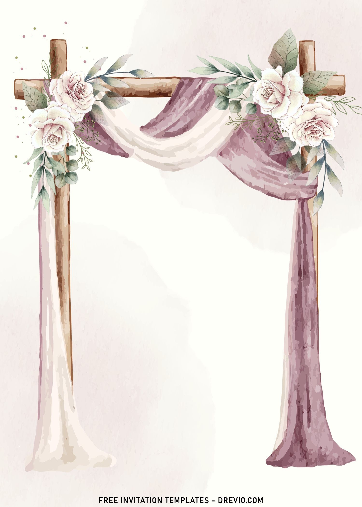 11 Blush Watercolor Floral Arch Wedding Invitation Templates In 2022
