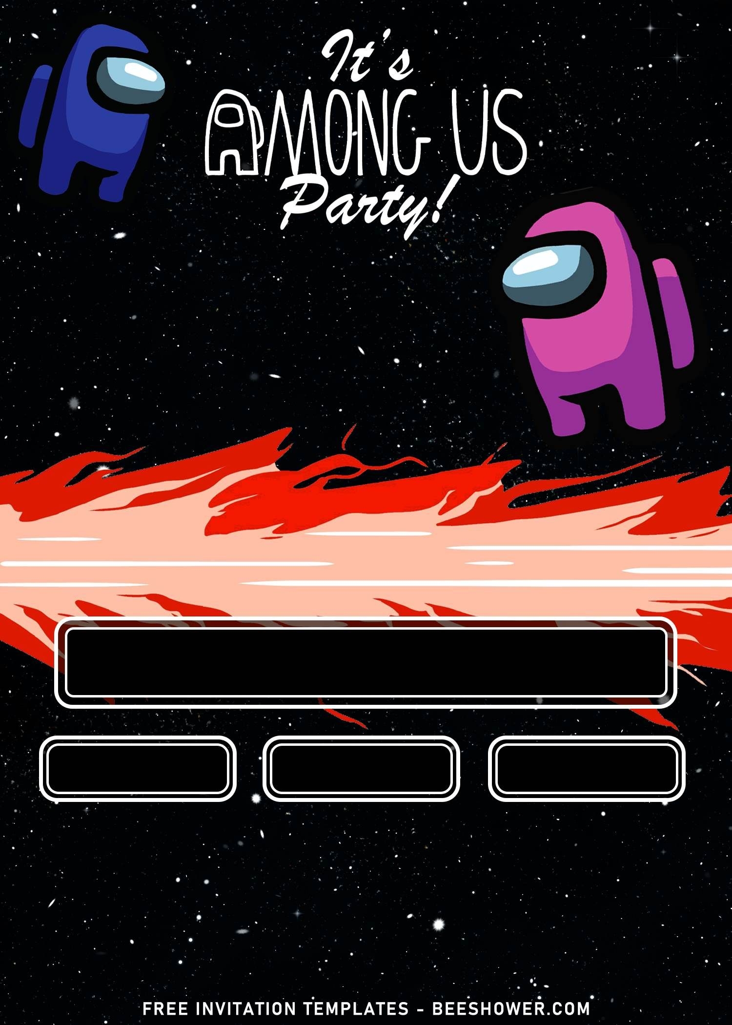 11 Epic Space Among Us Birthday Invitation Templates Birthday