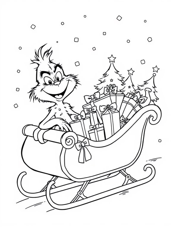 free printable full size the grinch coloring pages