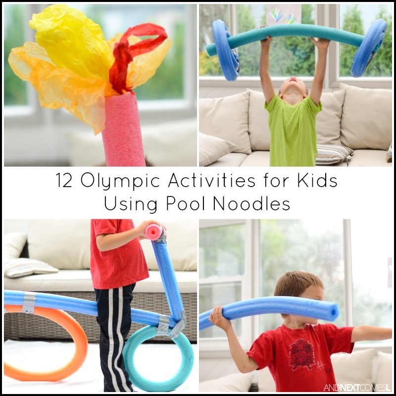 12 Olympic Activities For Kids Using Pool Noodles And Next Comes L