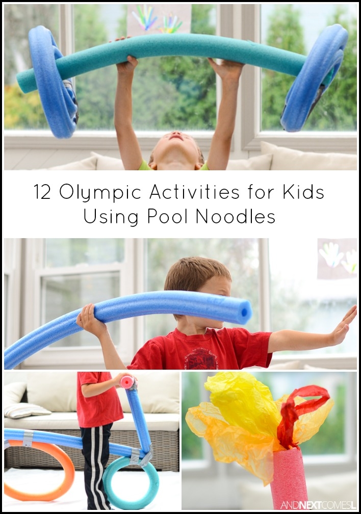 12 Olympic Activities For Kids Using Pool Noodles And Next Comes L