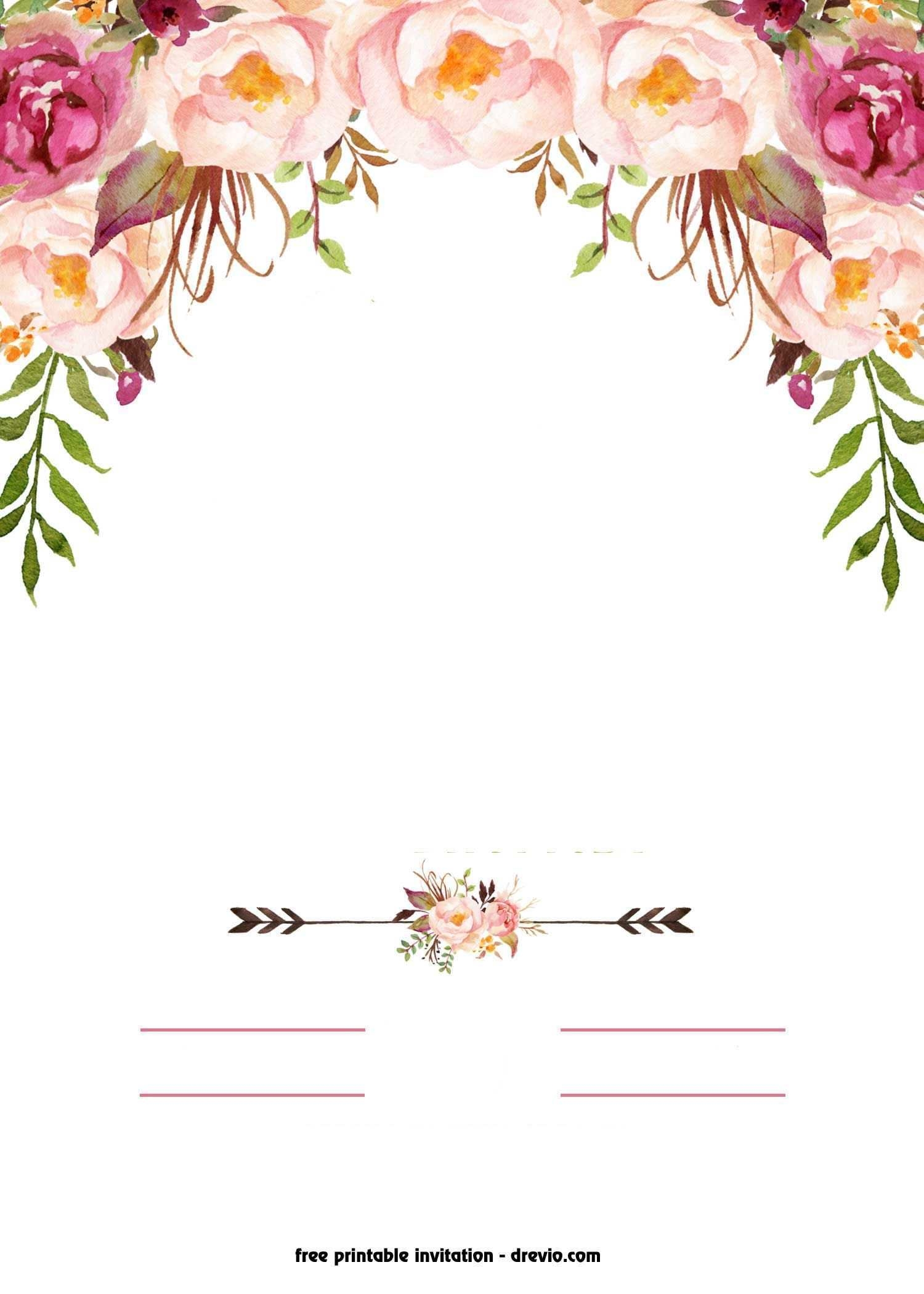 bohemian invitation template free