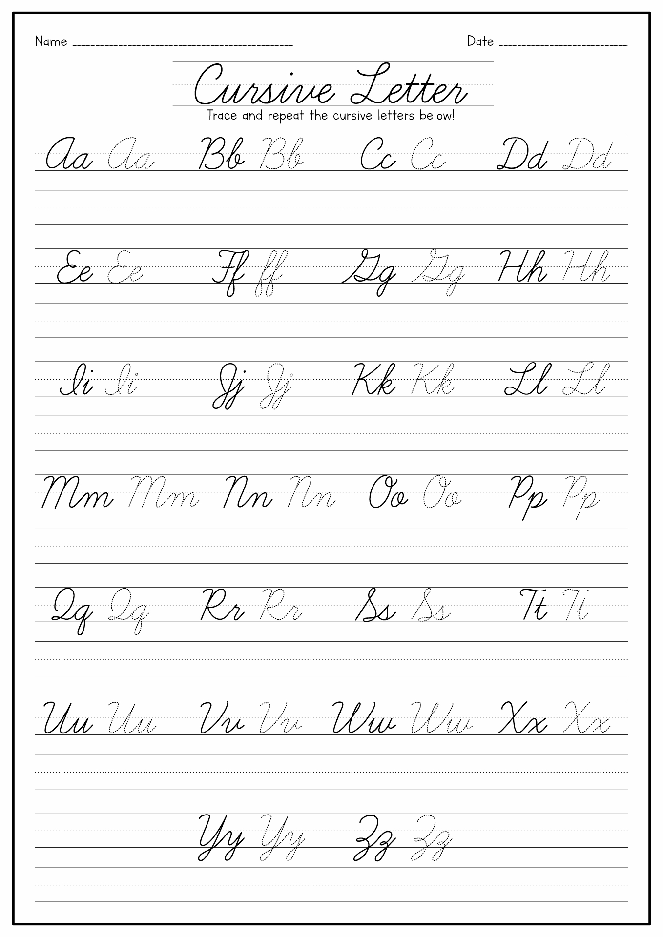 14 Cursive Tracing Words Worksheets Free PDF At Worksheeto 