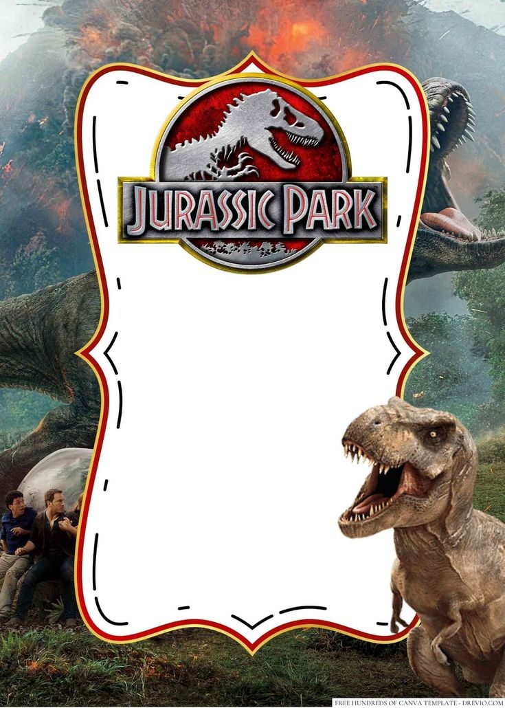 blank jurassic world invitation template free