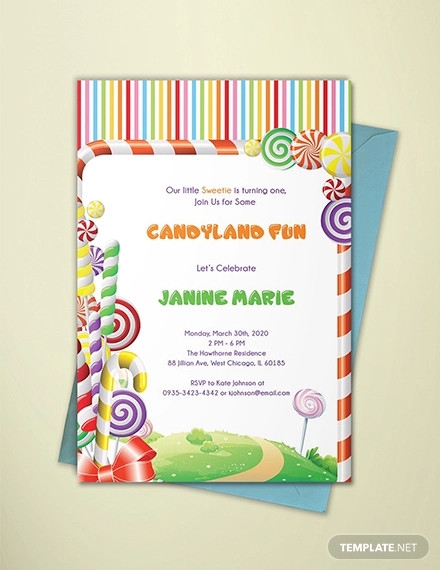 candyland invitation template