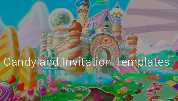 candy land invitation template free