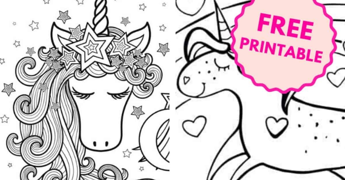 unicorn free coloring page