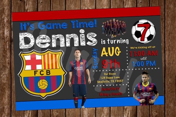 17 Graceful Barcelona Birthday Invitation Templates For Free Birthday