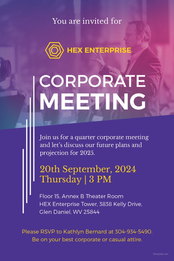 business meeting invitation templates free