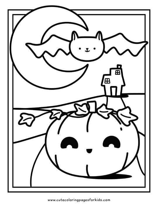 Easy Cute Halloween Coloring Pages