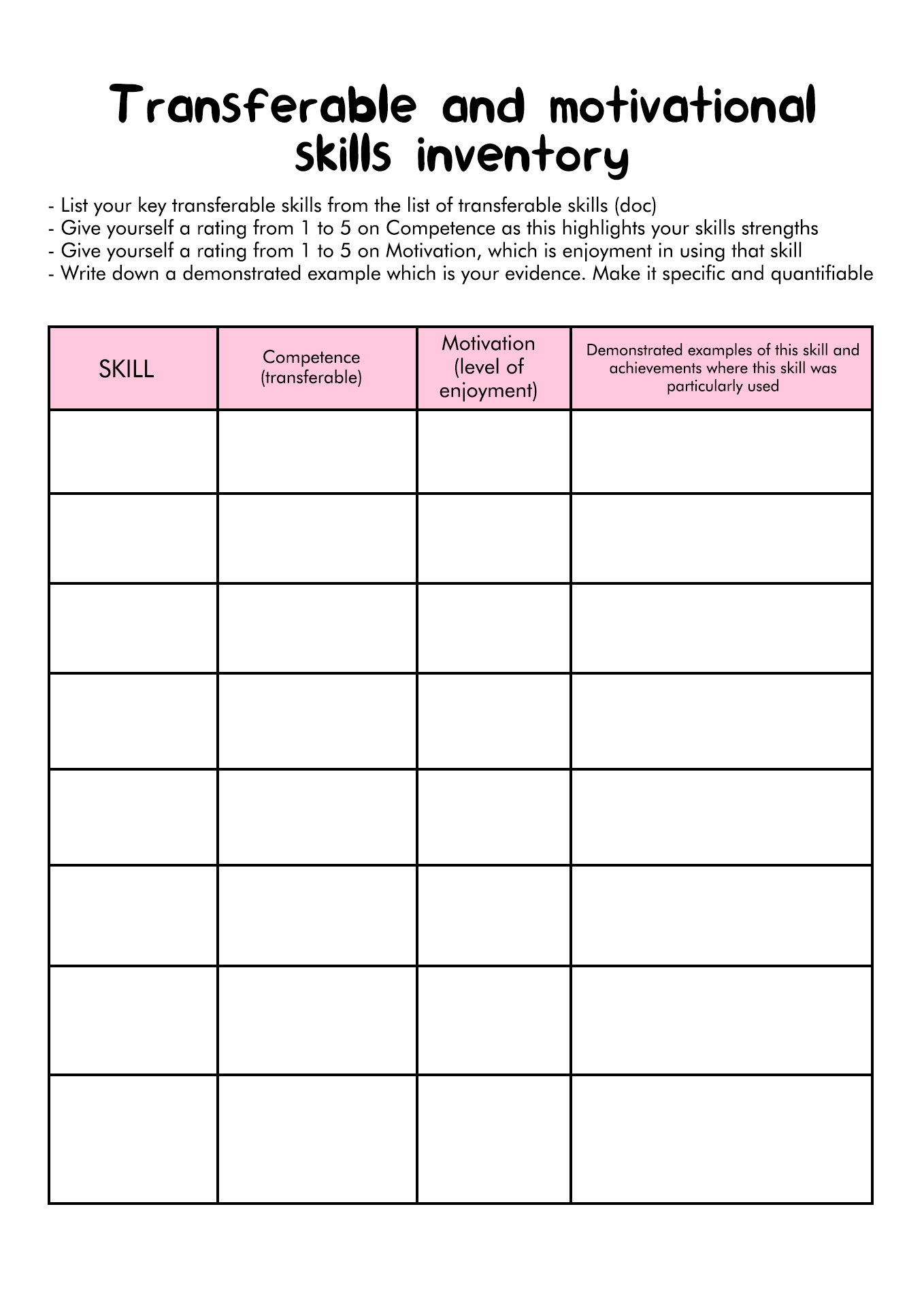 inventory worksheet template