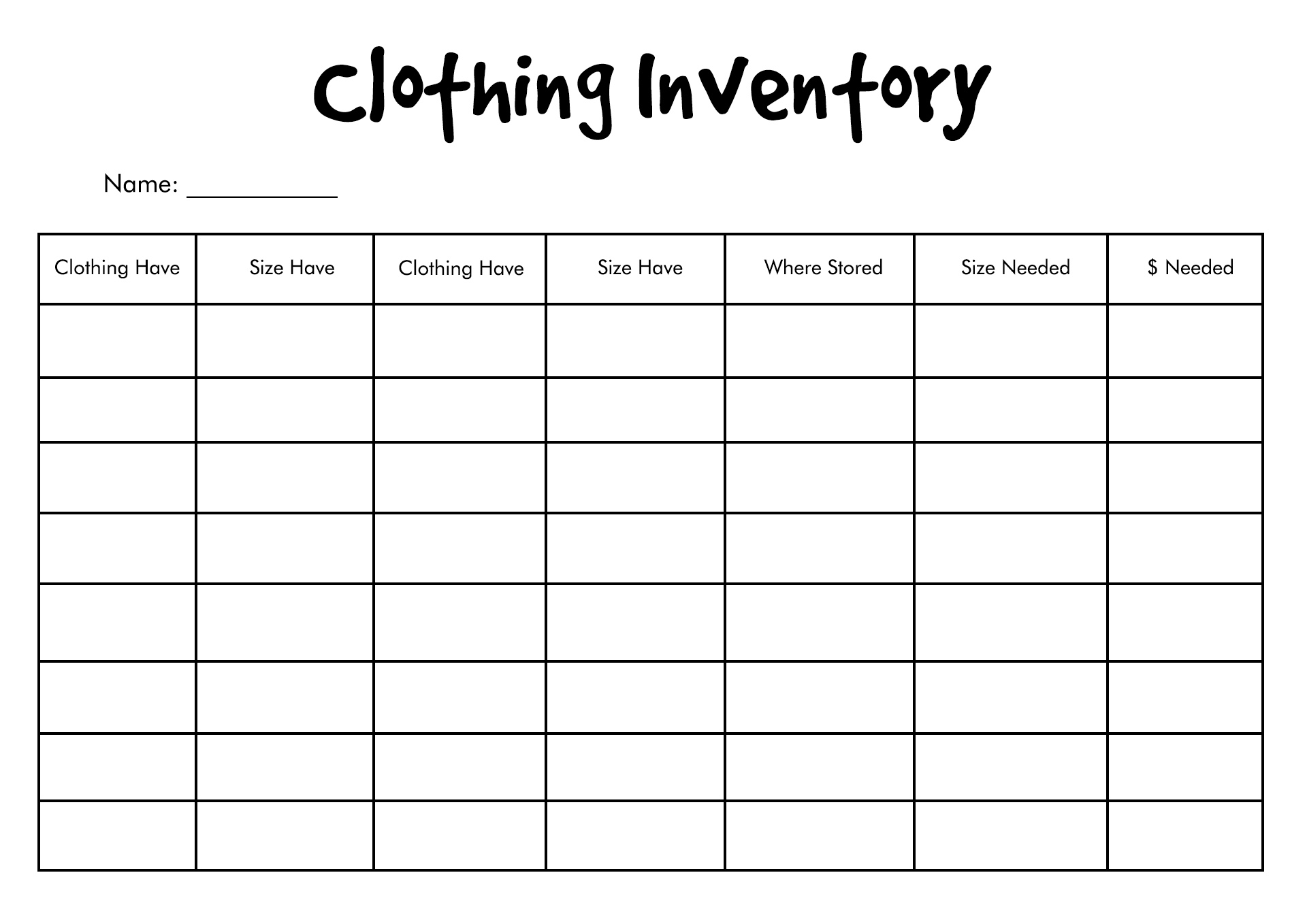 18 Inventory Worksheet Template Free PDF At Worksheeto