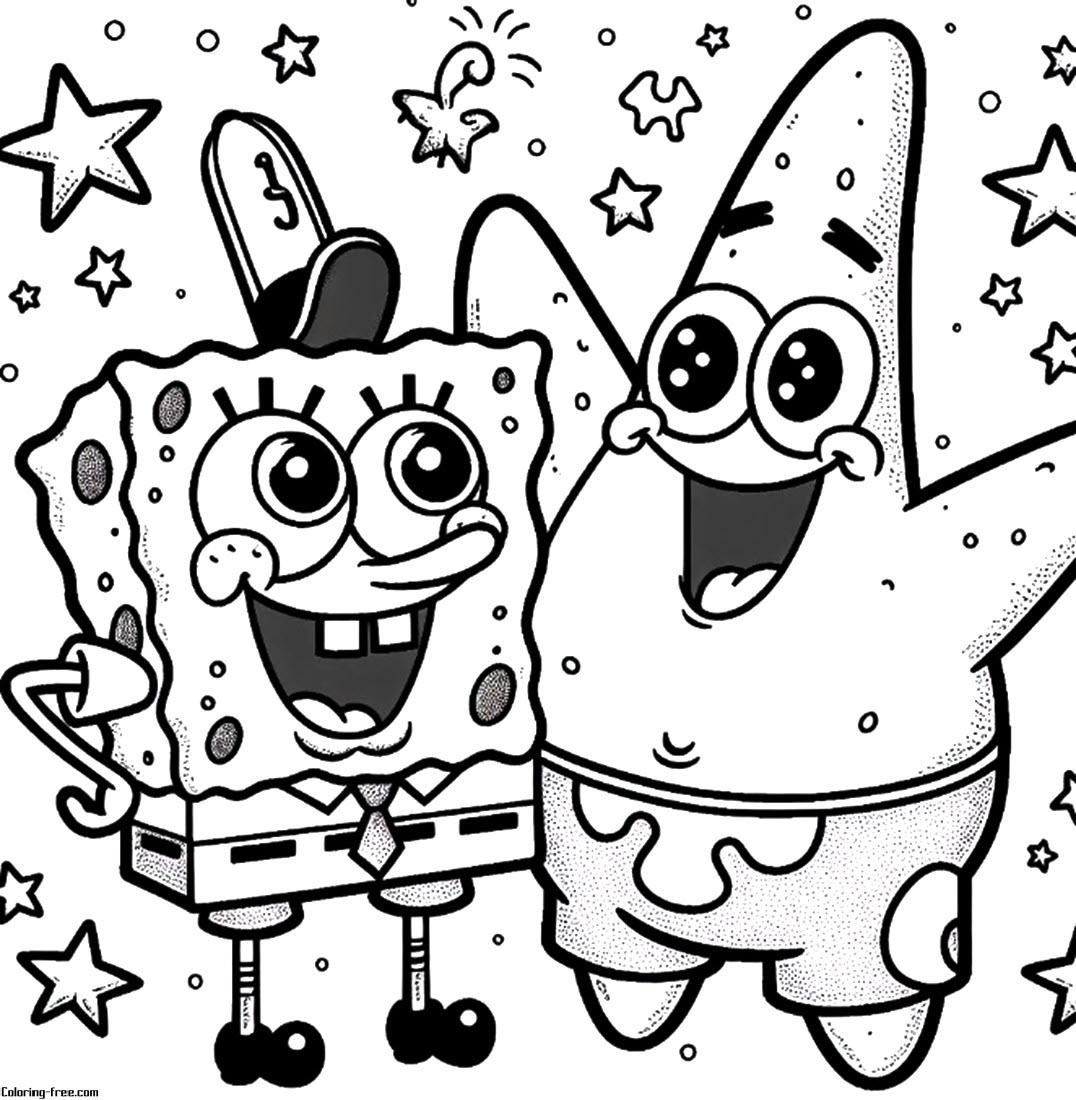 Spongebob And Patrick Coloring Pages