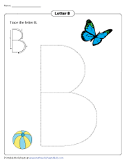 letter b traceable worksheets