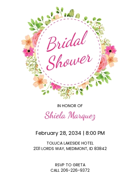 20 FREE Bridal Shower Invitation Templates Customize Download 