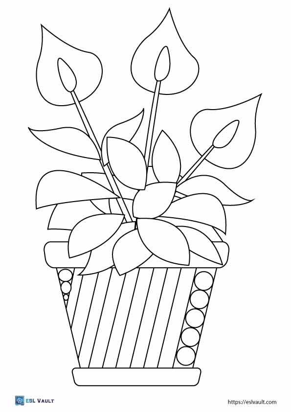 20 Free Printable Plant Coloring Pages ESL Vault
