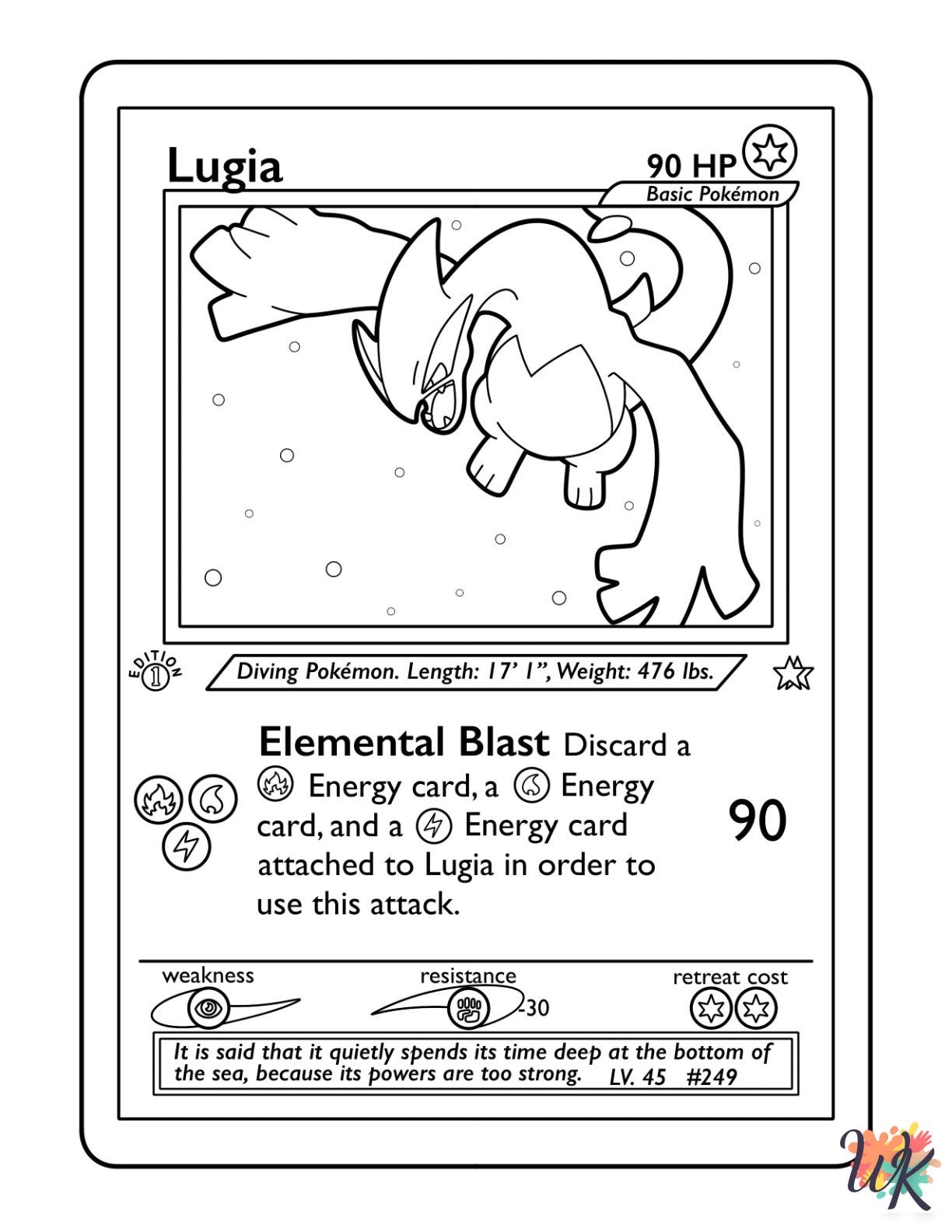 Pokemon Coloring Pages Cards