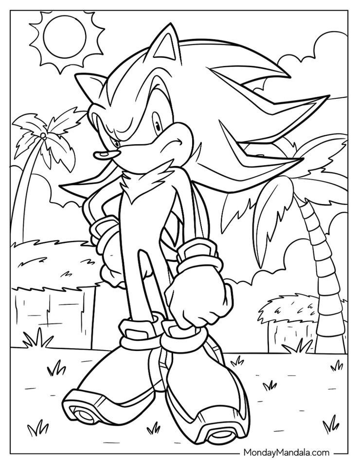 20 Shadow Sonic Coloring Pages Free PDF Printables Coloring Book 