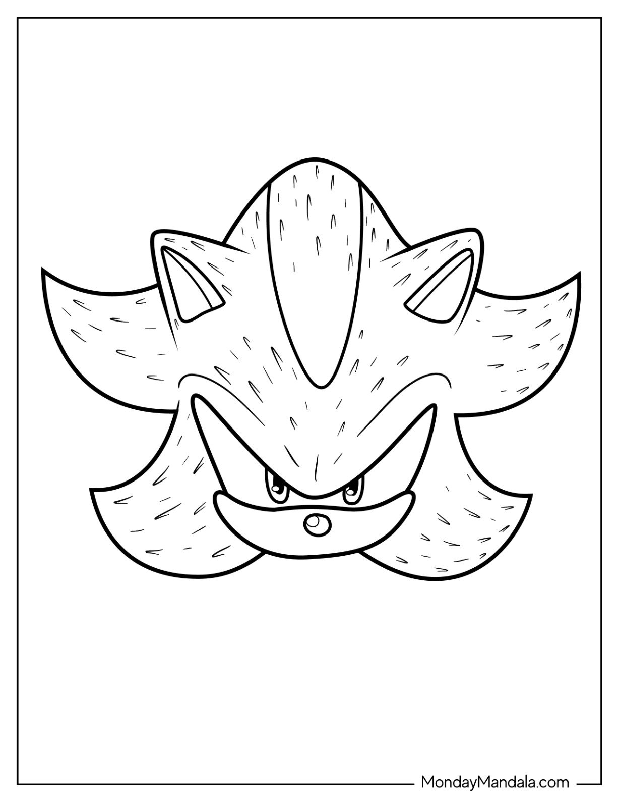 Shadow And Sonic Coloring Pages