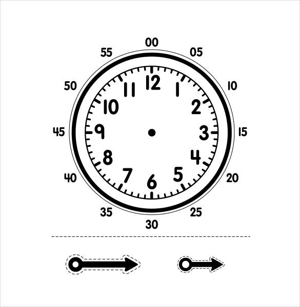 free printable clock template
