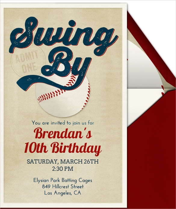 22 Baseball Birthday Invitation Templates PSD Word AI