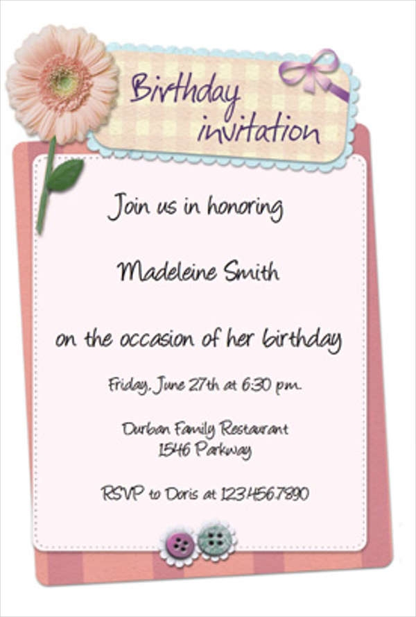 22 Birthday Invitation Templates In PDF