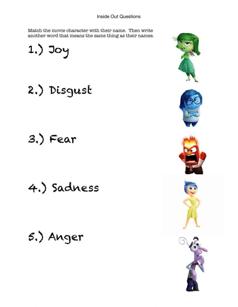 inside out worksheets