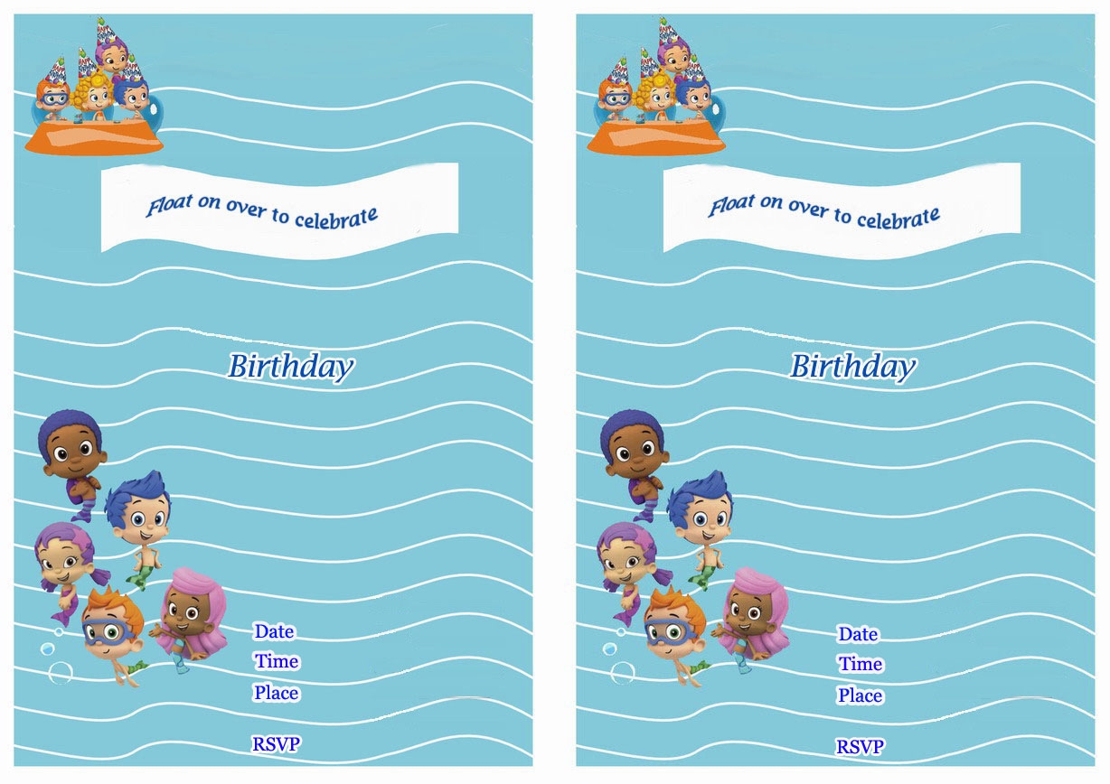24 Bubble Guppies Birthday Invitations Pics Free Invitation Template