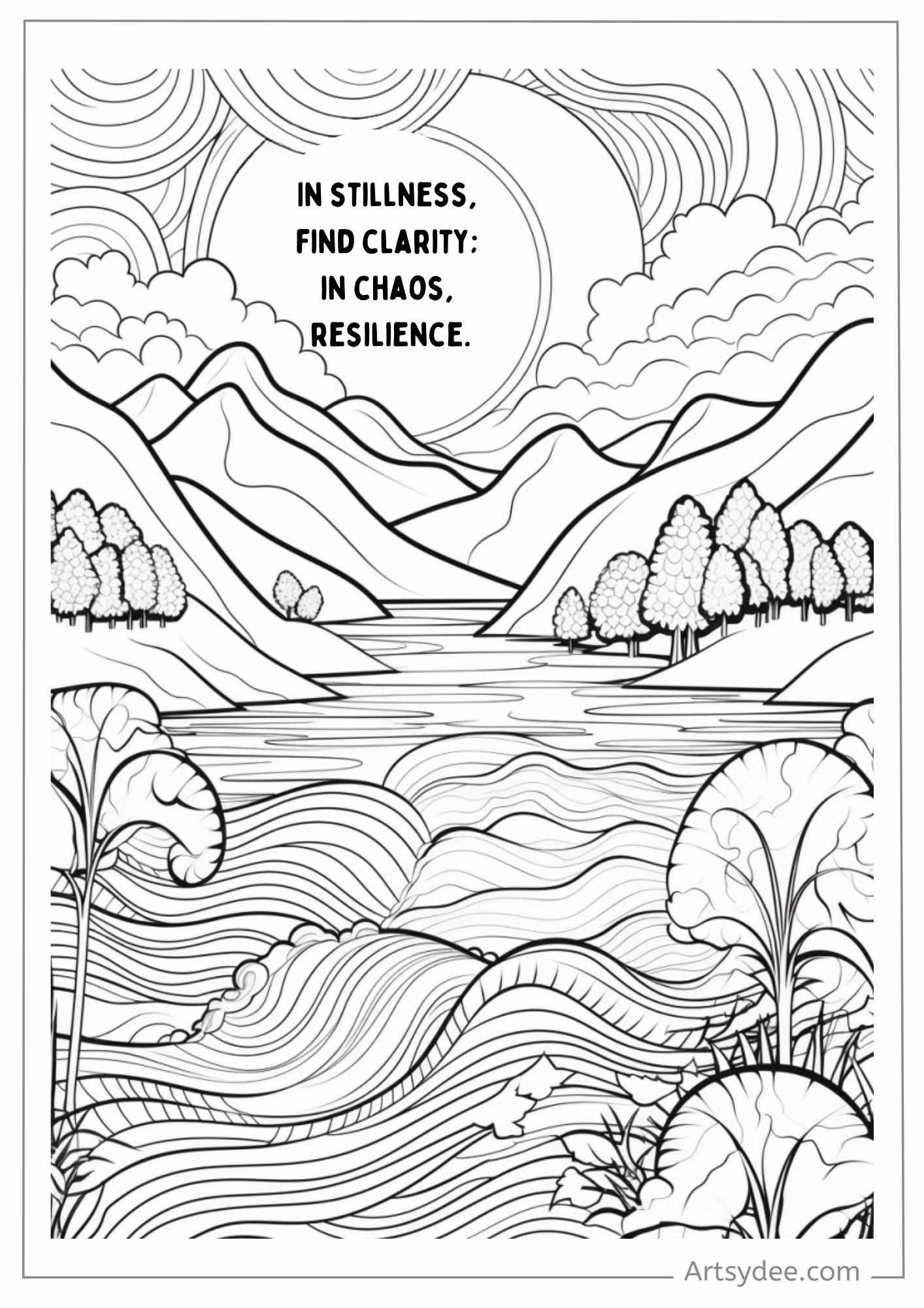 24 Free Printable Coloring Pages For Mental Health Mindfulness