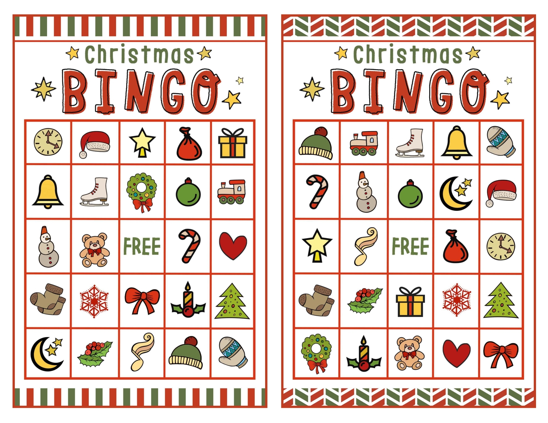 printable christmas bingo cards for adults