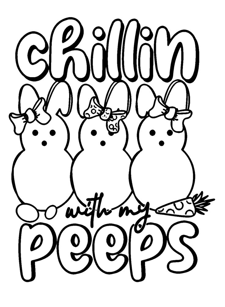 26 Peeps Coloring Pages Free Printable For Kids And Adults Easter