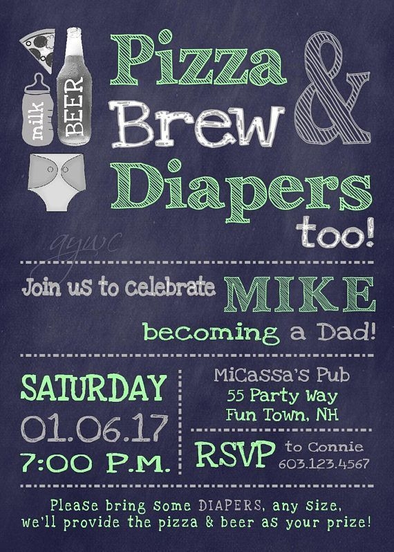 beer and diaper party invite free template