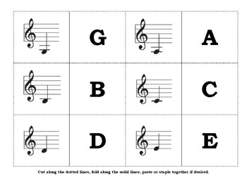 piano notes flash cards printable