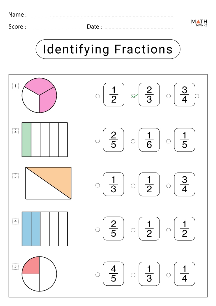 2nd Grade Fraction Worksheets With Answer Key Worksheets Library