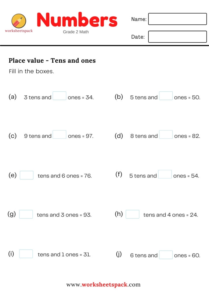 2ND GRADE PLACE VALUE WORKSHEETS Worksheetspack