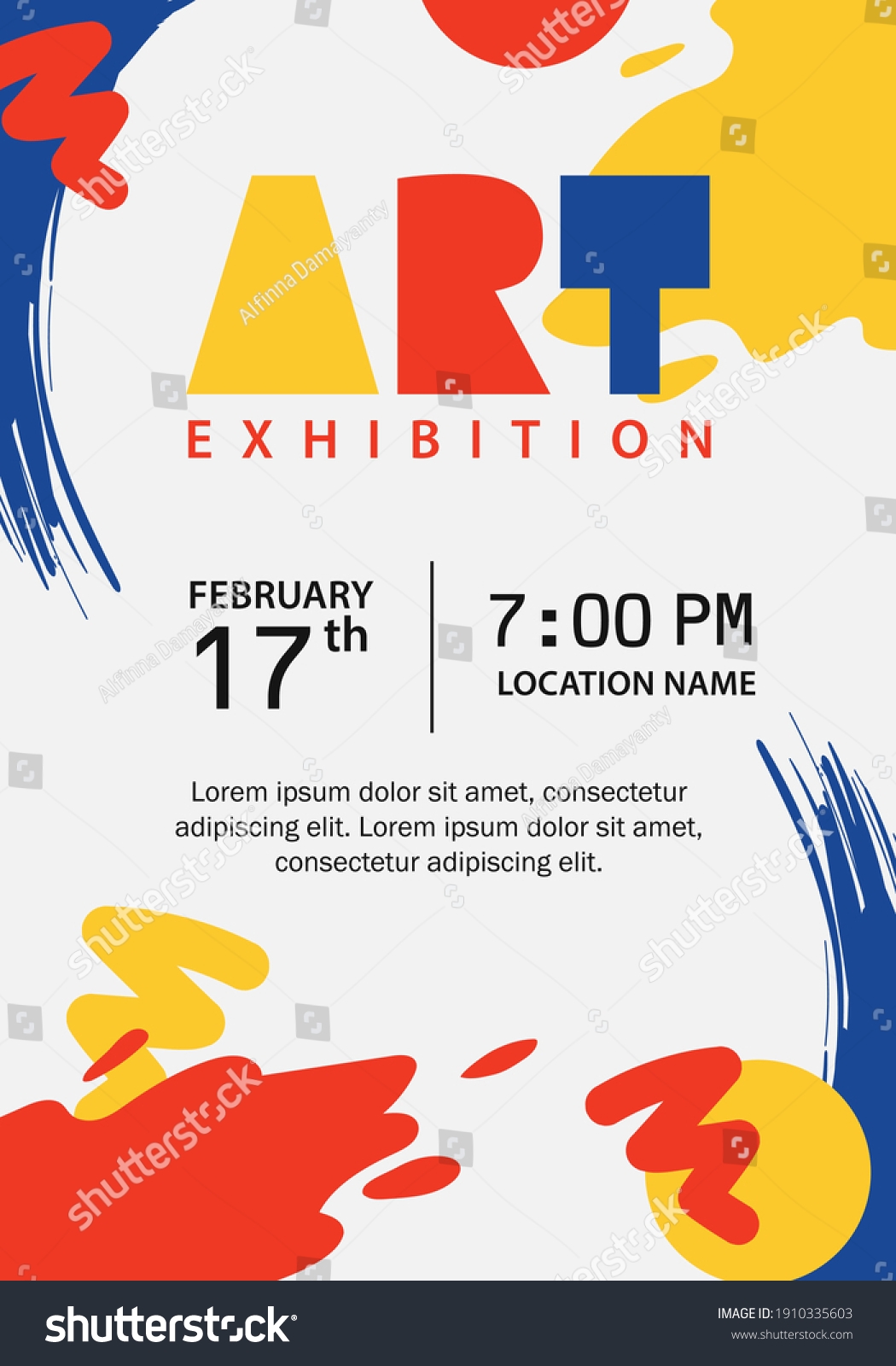 3 248 Art Exhibition Invitation Stock Vectors Images Vector Art