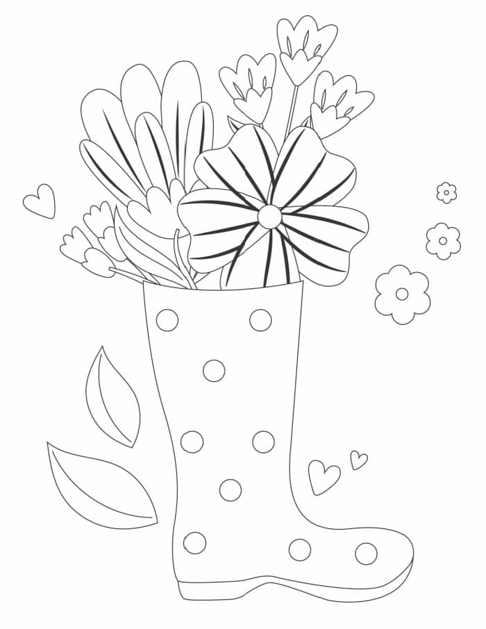 printable coloring pages spring flowers