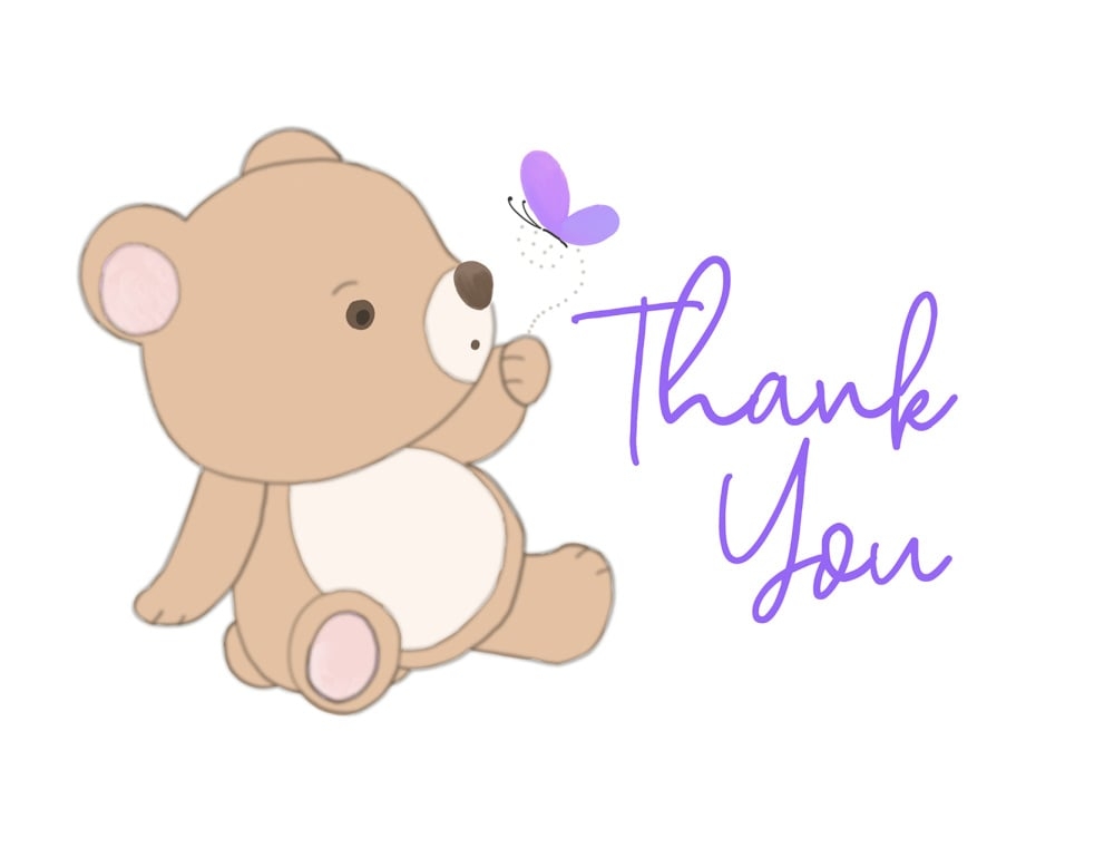 printable baby shower thank you cards