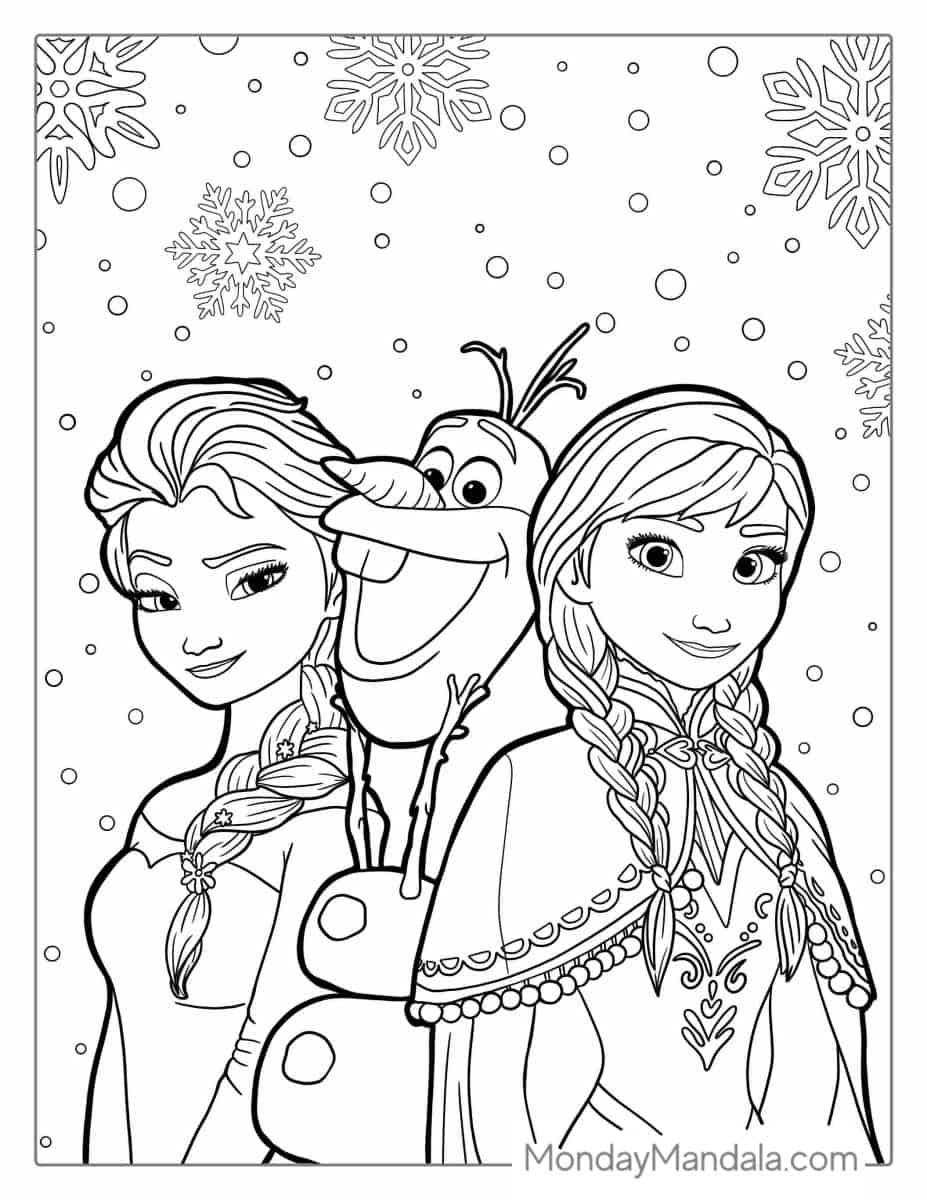 Frozen Print Coloring Pages