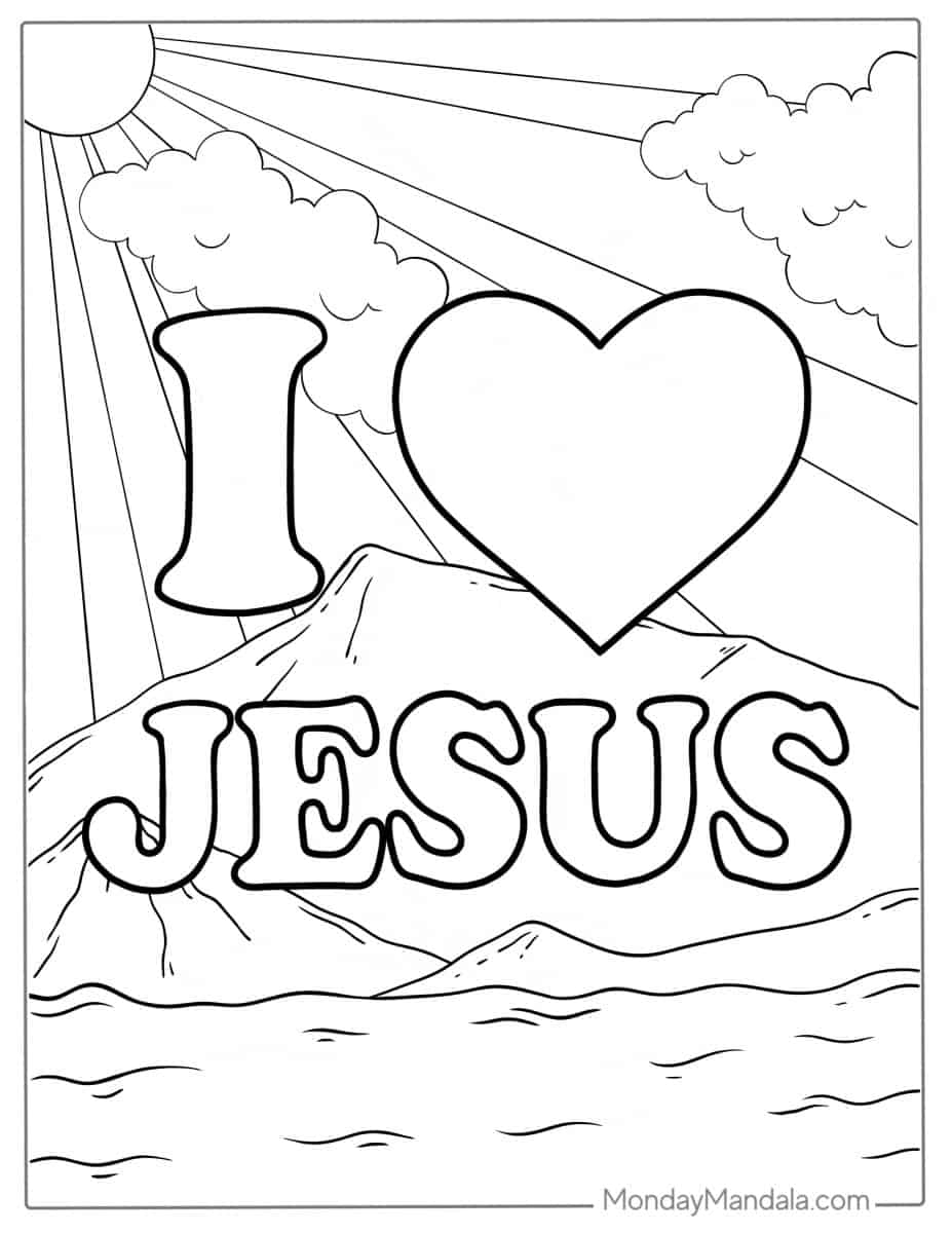 30 Jesus Coloring Pages Free PDF Printables
